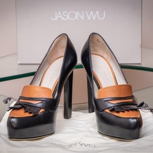 New Jason Wu Kiltie Platform Pumps Size 36